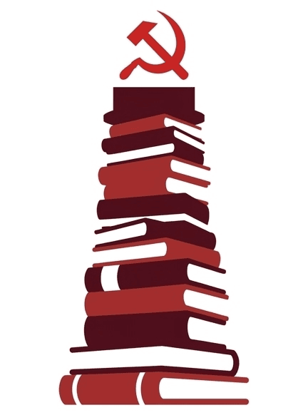 Farol de livros com martelo